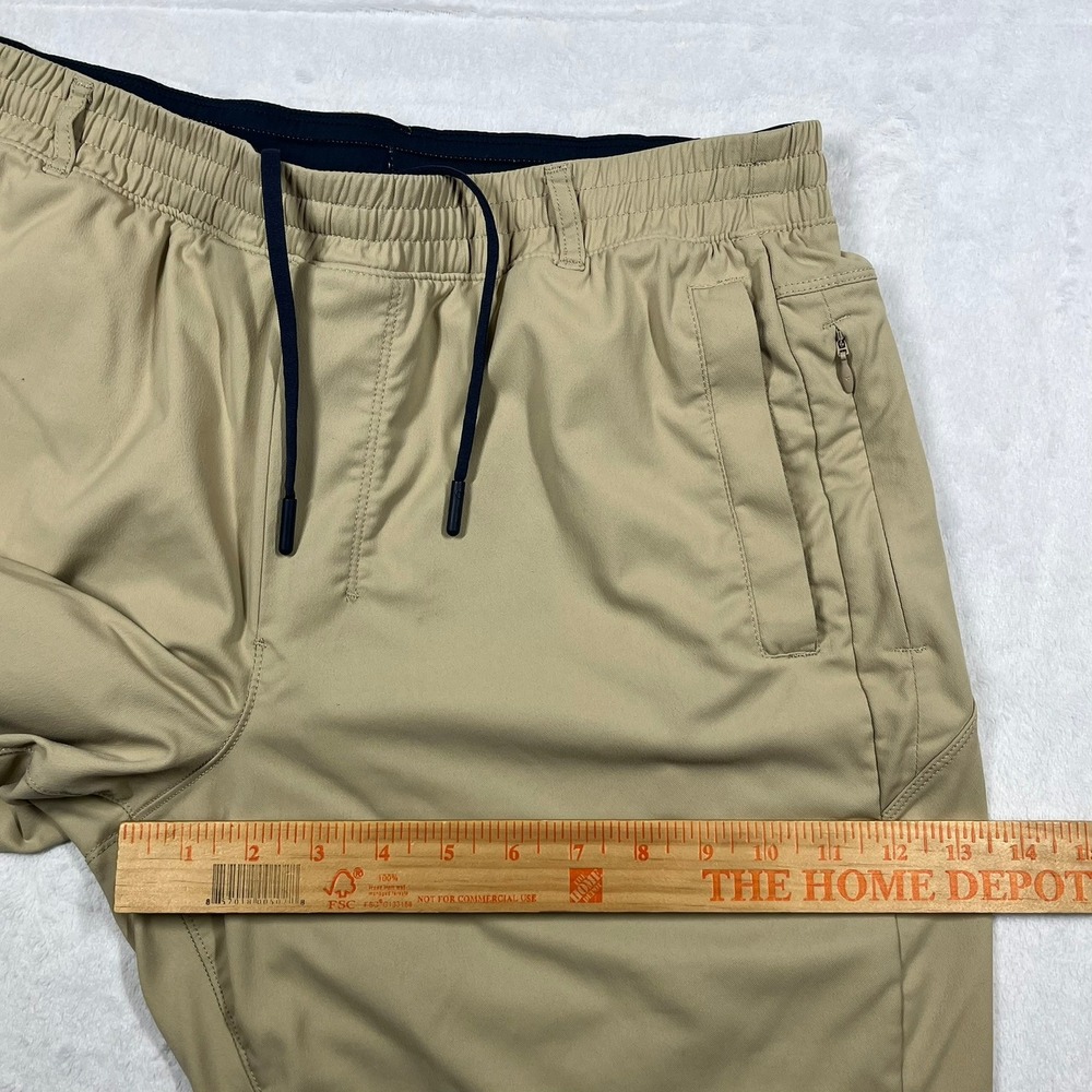 Birddogs Gym Shorts Men XL Long Tan Khaki Lined Stretch Athletic Performance - Picture 13 of 13